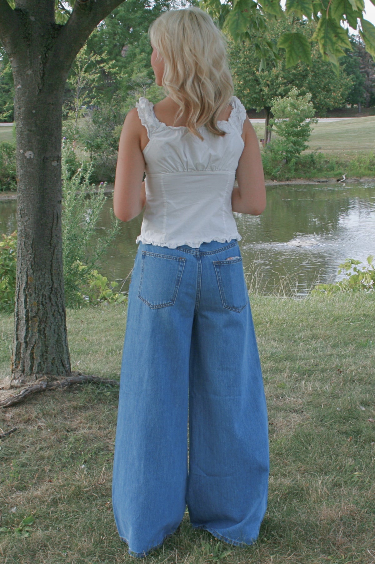 Jessie Wide Leg Denim Jeans