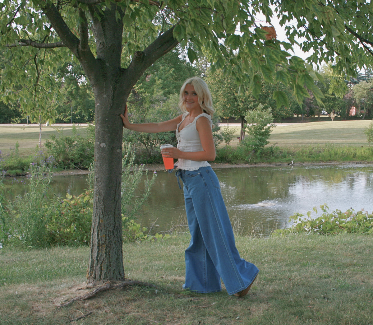 Jessie Wide Leg Denim Jeans