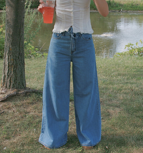 Jessie Wide Leg Denim Jeans
